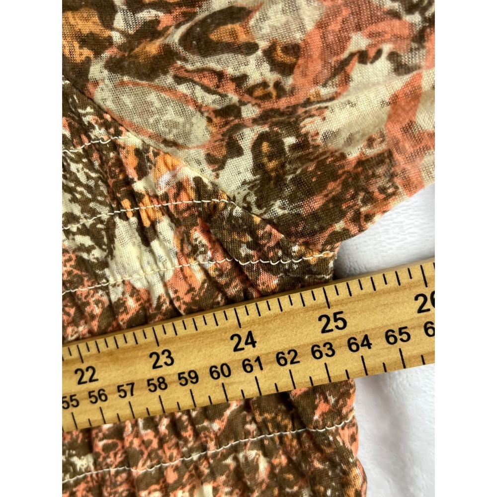 Westbound Woman Cardigan Women 2X Brown Orange Excellent Abstract Burnout Print - Picture 4 of 12